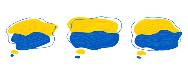 Message bubble in Ukrainian Flag colors