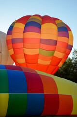 Naklejka premium colorful balloons, the beginning of the festival, run-up for takeoff