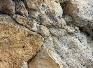 Natural mountain stone, the texture of the site, the walls of a stone canyon in a mountainous area.*