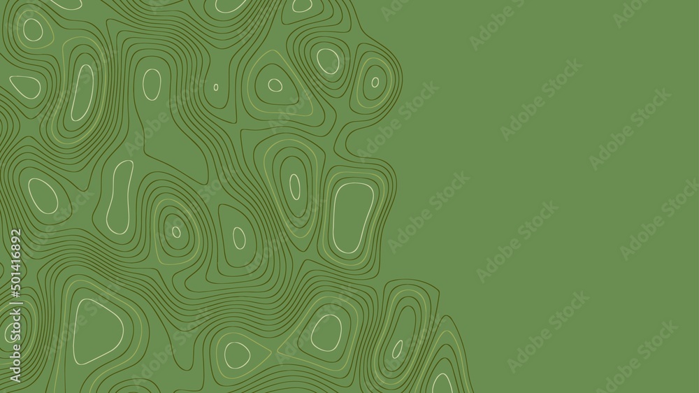 Poster vector abstract background frame. green world design. texture vegetation map. geolocation. scale gri
