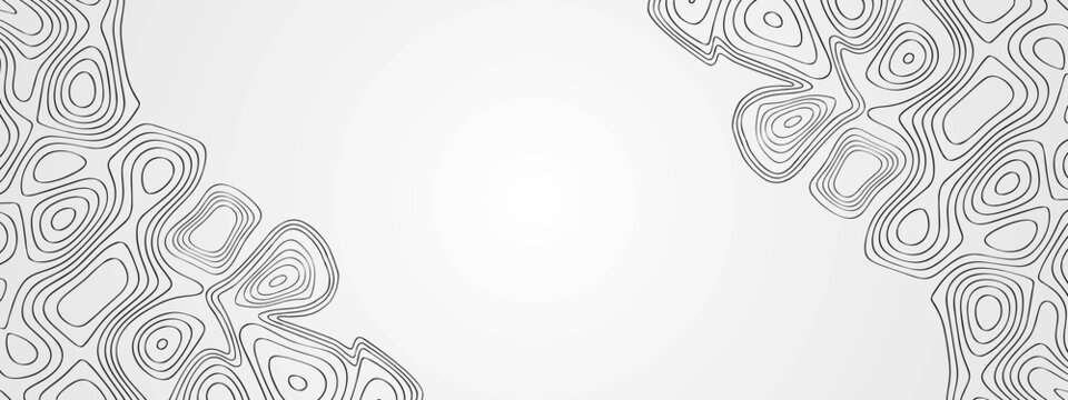 Vector halftone background frame. Map design. Ornament  chaotic circles on water, lines, waves. Geolocation. Scale grid. Itinerary. Rock garden. Smoke rings. Poster travel, business, social network