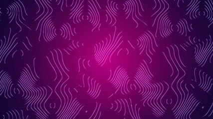 Abstract glowing background. Pattern of chaotic lines, waves, dots. Space flower design. Chaotic ornament, spiral. LED strip. Poster technology, medicine, business, social networks. Vector.