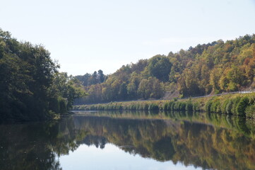 Fototapeta na wymiar Flusslandschaft im Nivernais