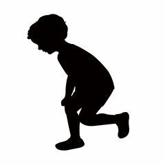a child body silhouette vector