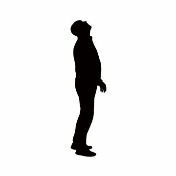 A Man Body Silhouette Vector