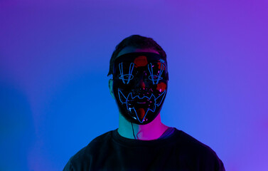 Horror Mask Halloween Style Party Lights
