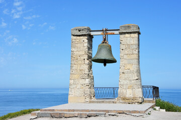 Fototapeta premium View on The bell of Chersonesos. It's the symbol of Chersonesos