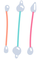 Vector illustration Different cotton swabs