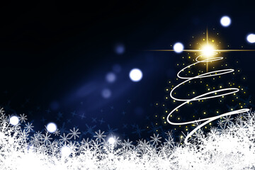 Christmas background with Christmas tree illustration