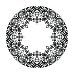 Hand drawn mandala. decoration in ethnic oriental  doodle ornament.