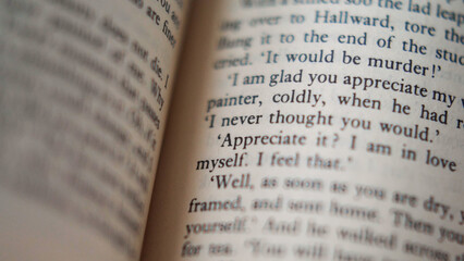 Open book, flipping quickly through book pages