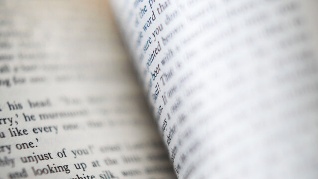 Open book, flipping quickly through book pages