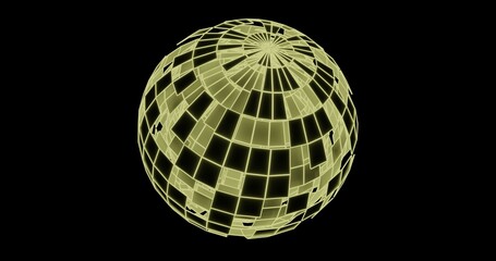 3d wireframe shaded sphere