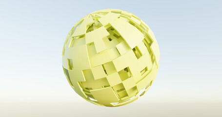 3d wireframe shaded sphere