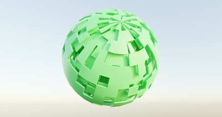 Fototapeta na wymiar 3d wireframe shaded sphere