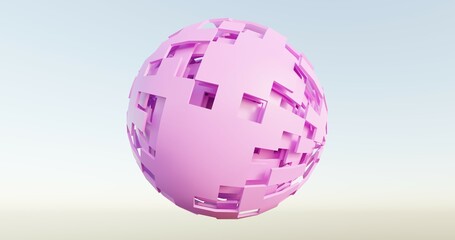 3d wireframe shaded sphere