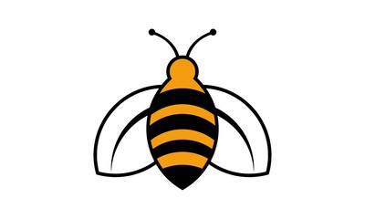 bee vector icon logo