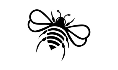 silhouette bee vector design