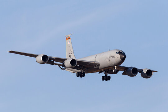 Avalon, Australia - February 22, 2013: United States Air Force (USAF) Boeing KC-135R Stratotanker 61-0315 aerial refuelling tanker aircraft.