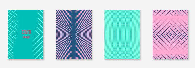 Corporate brochure cover page with minimalist geometric element.