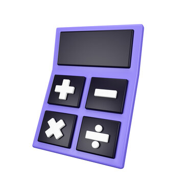 3d render calculator with button
