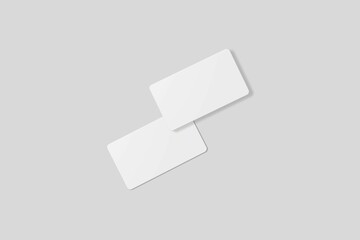 Blank business card for mockup. 3D Render.