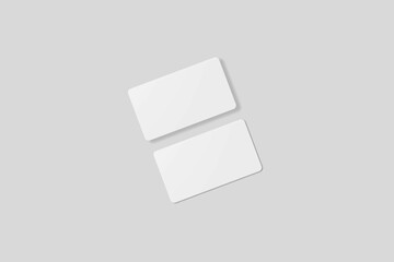 Blank business card for mockup. 3D Render.