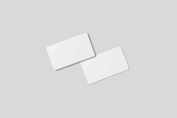 Blank business card for mockup. 3D Render.