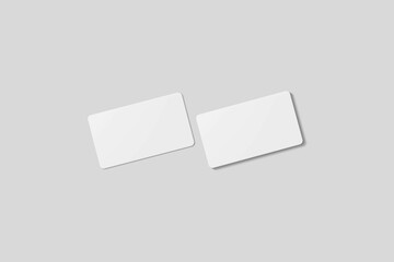 Blank business card for mockup. 3D Render.