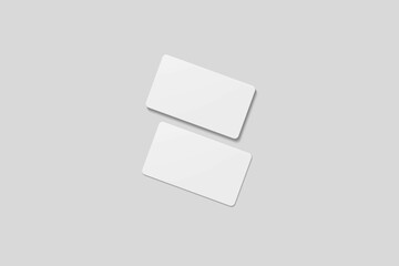 Blank business card for mockup. 3D Render.