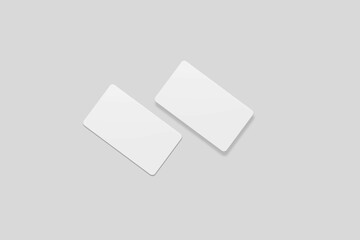 Blank business card for mockup. 3D Render.