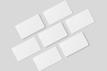 Blank business card for mockup. 3D Render.