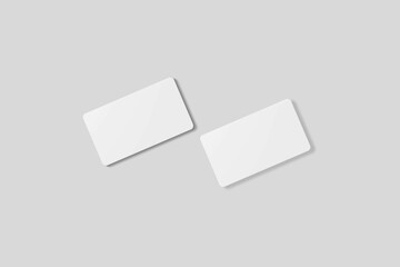 Blank business card for mockup. 3D Render.