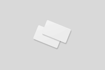 Blank business card for mockup. 3D Render.