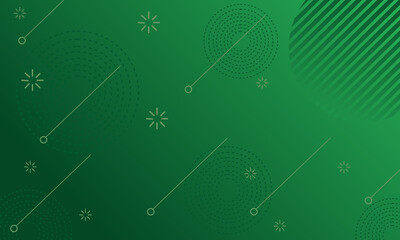Abstract green color illustration background with dynamic and trendy geometric elements. used for banner design, website