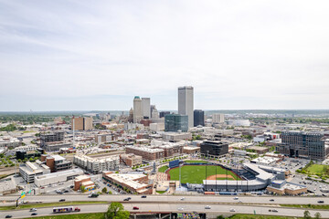 Downtown Tulsa Skyline Aerial View 3