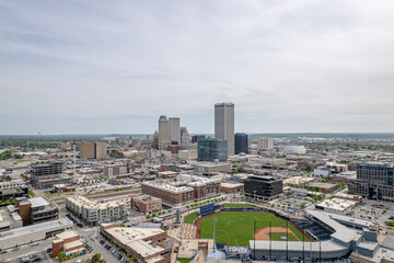 Downtown Tulsa Skyline Aerial View 2