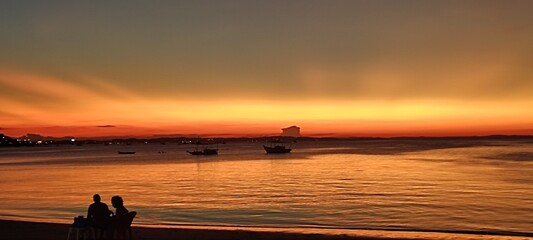 sunset on the beach