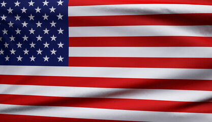 USA flag waving in the wind