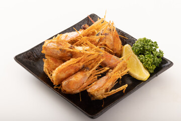 甘海老の頭の唐揚げ