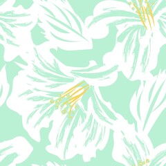 Floral Brush strokes Seamless Pattern Design