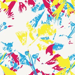 Floral Brush strokes Seamless Pattern Design