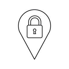 Locked placeholder  icon design. vector illustration