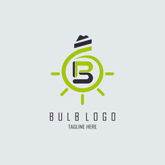 bulb letter b logo design template for brand or company and other © LordOttori