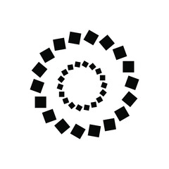 black and white circle