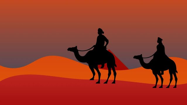 砂漠の旅行