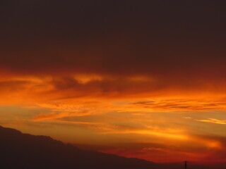 sunset over the city