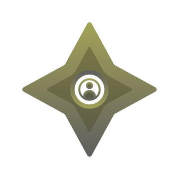 recommend clip art: profile shuriken gradient logo design modern template icon