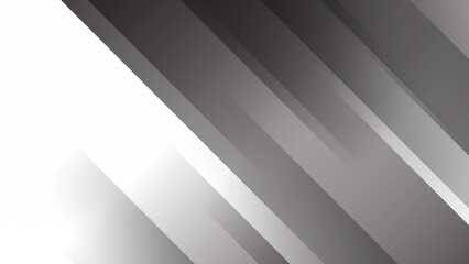 Abstract black and white geometric light triangle line shape with futuristic concept presentation background