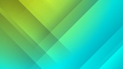 Fototapeta premium Abstract green yellow geometric light triangle line shape with futuristic concept presentation background